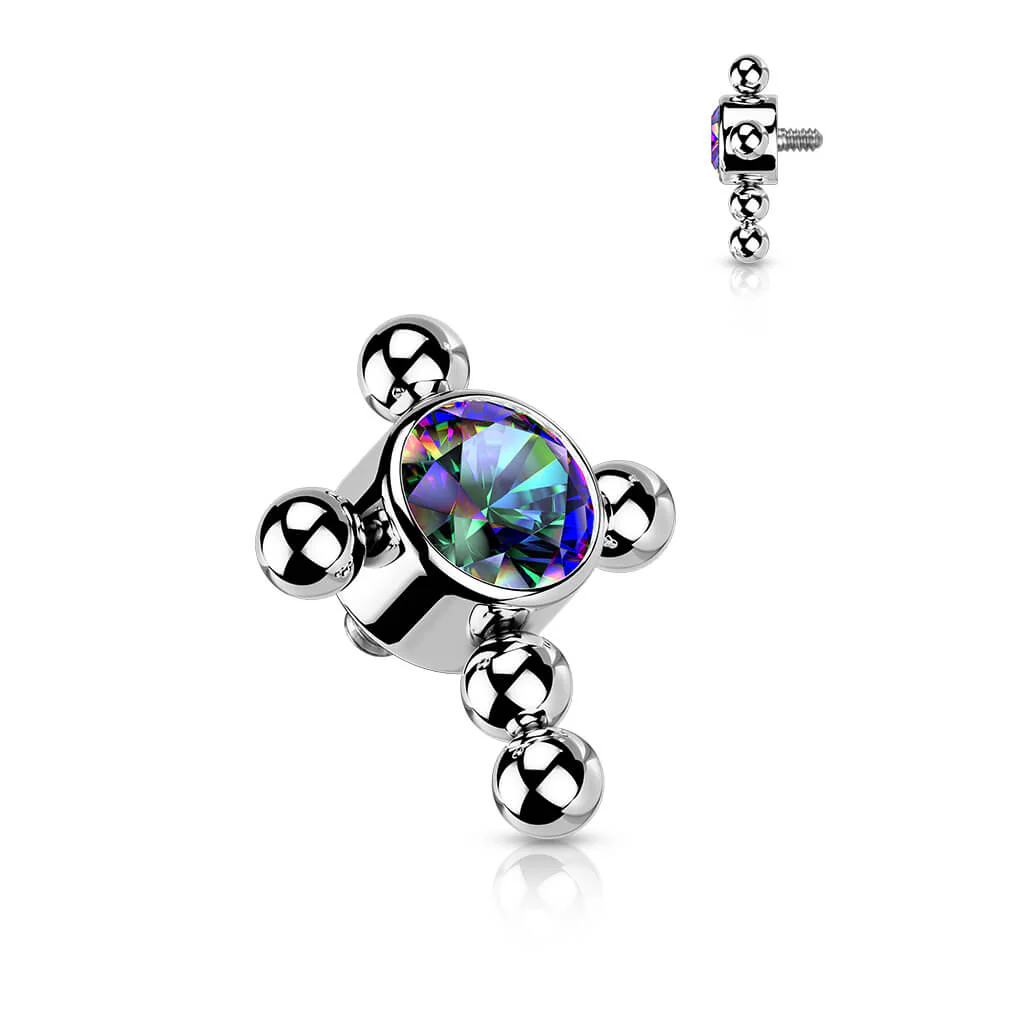 Titan Top Top Kreuz Zirkonia Innengewinde - Image 10