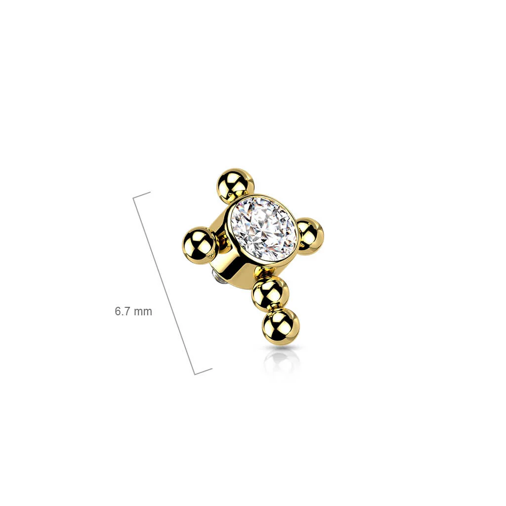 Titan Top Top Kreuz Zirkonia Innengewinde - Image 11