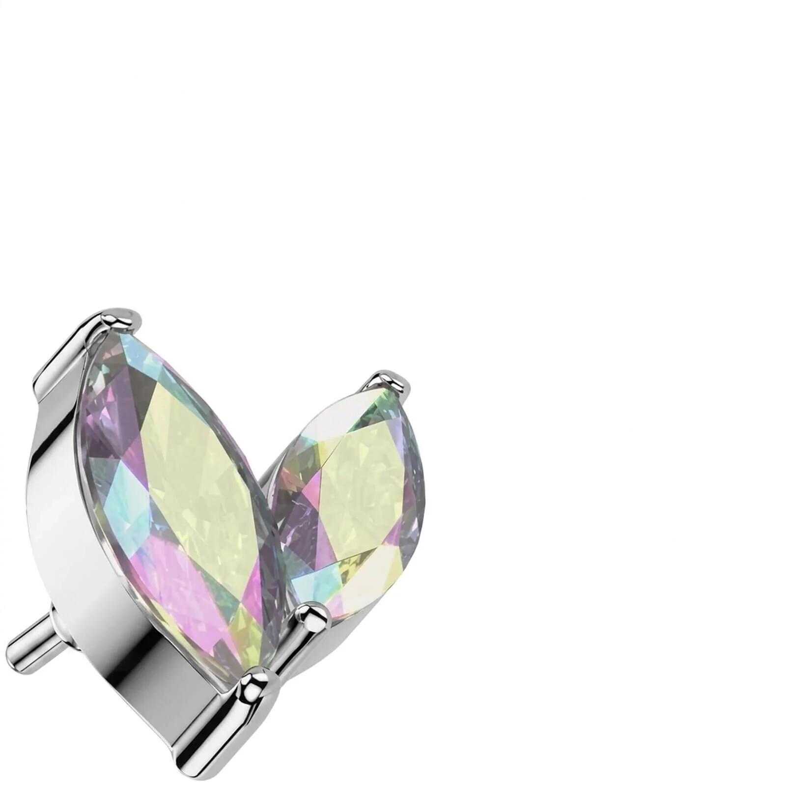 Titan Top Top Zirkonia Marquise Schliff Innengewinde