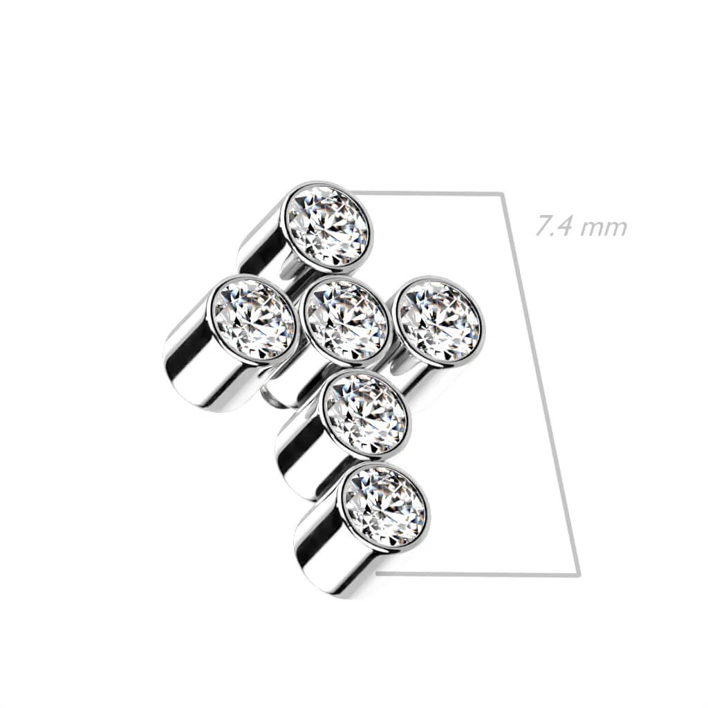 Titan Top Kreuz Zirkonia Innengewinde - Image 3