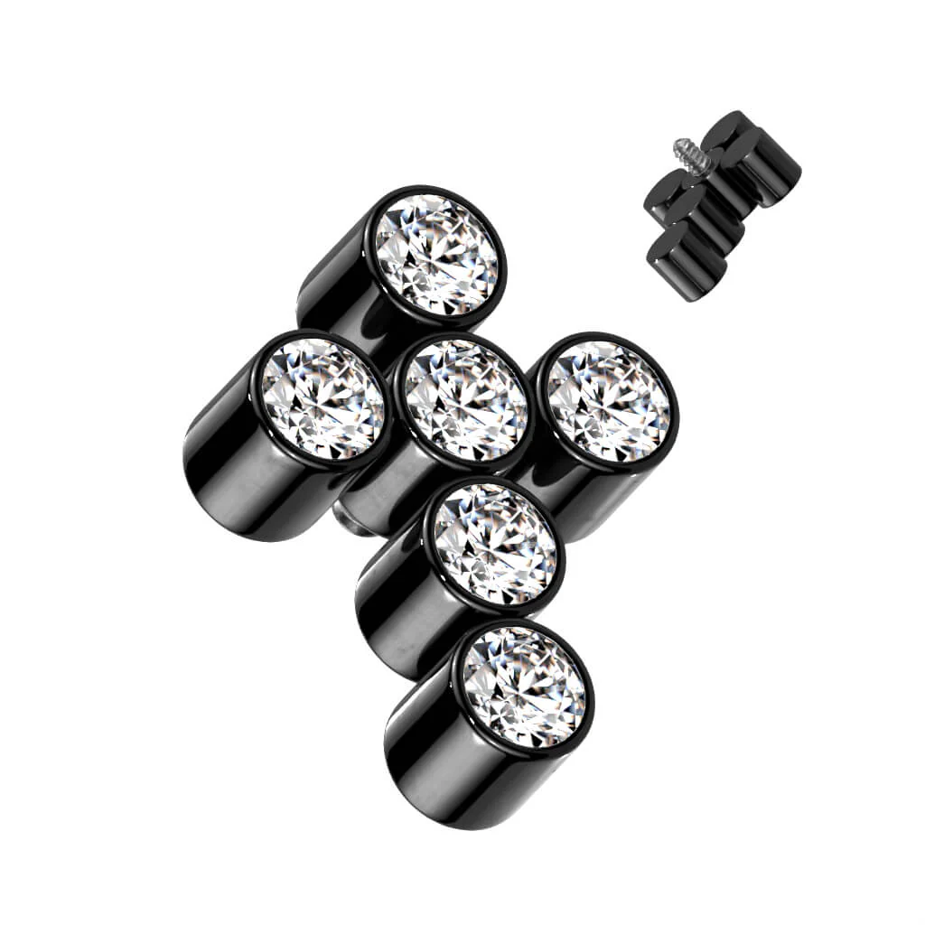 Titan Top Kreuz Zirkonia Innengewinde - Image 5