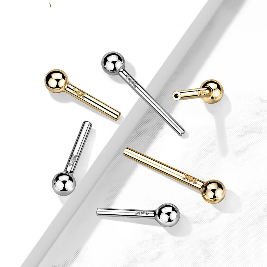 14 Karat Gold Stab Kugel 14K Gold Push-In - Image 3