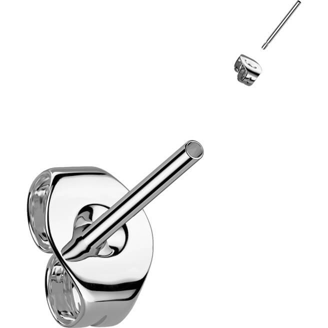 Titan Basis Ohrstecker mit Schmetterlingsverschluss - Image 4