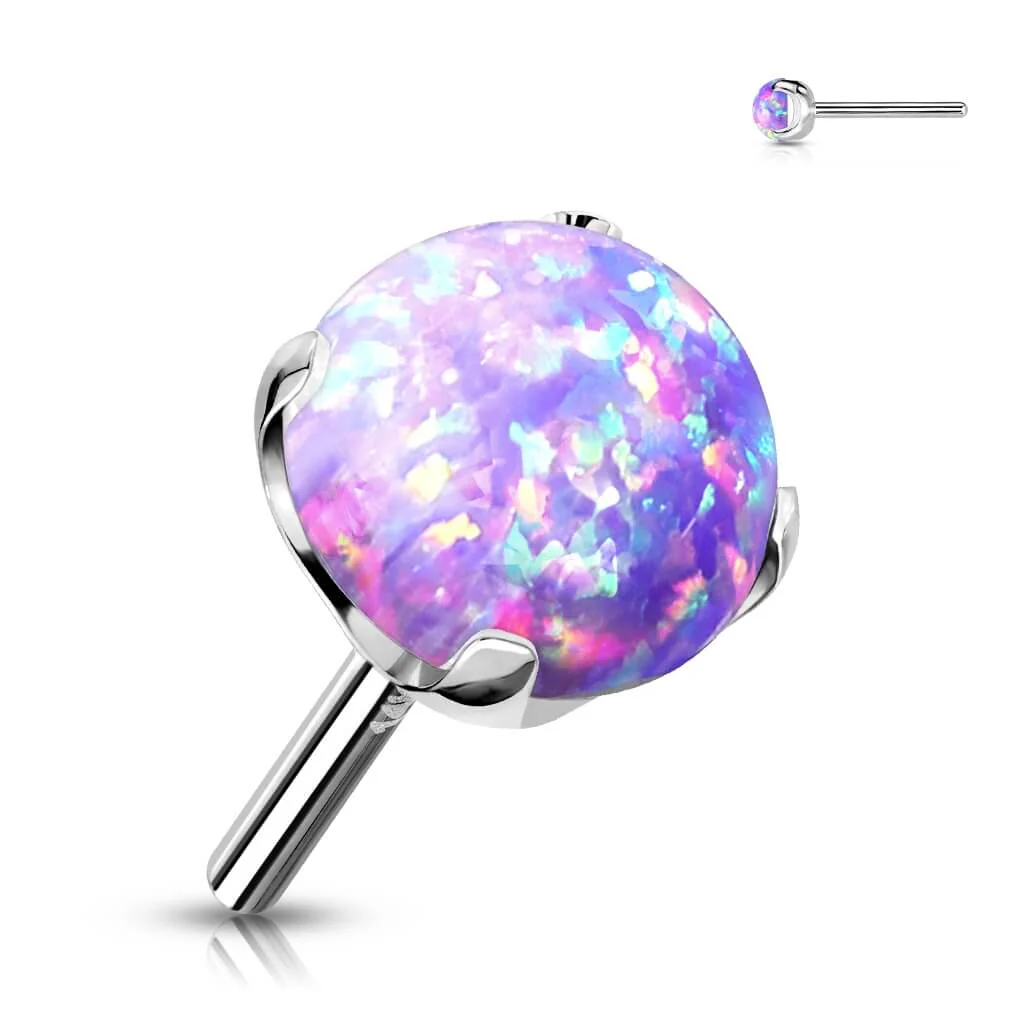 14 Karat Gold Top Kugel Opal Gelbgold Weißgold Push-In - Image 7