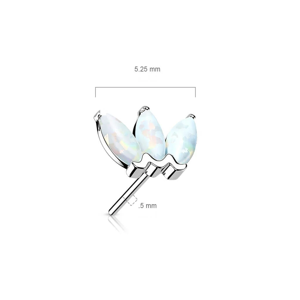 14 Karat Gold Top 3 Opal Gelbgold Weißgold Push-In - Image 12