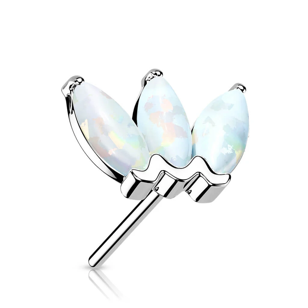 14 Karat Gold Top 3 Opal Gelbgold Weißgold Push-In - Image 3