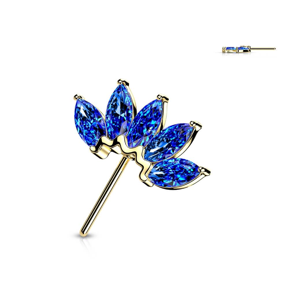 14 Karat Gold Top 5 Zirkonia Gelbgold Weißgold Push-In - Image 9