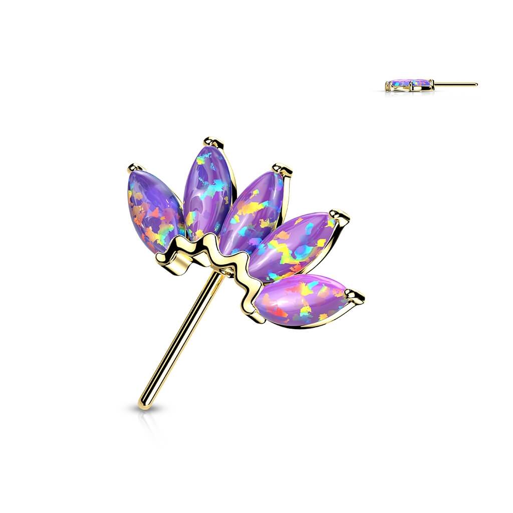 14 Karat Gold Top 5 Opal Gelbgold Weißgold Push-In - Image 11