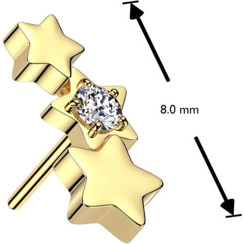 top 3 Sterne Zirkonia Push-In - Image 5