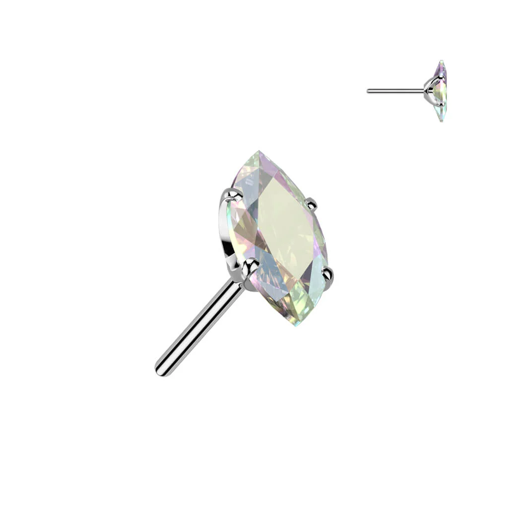 Titan Top Top-Zirkonia im Marquise-Schliff Push-In - Image 7