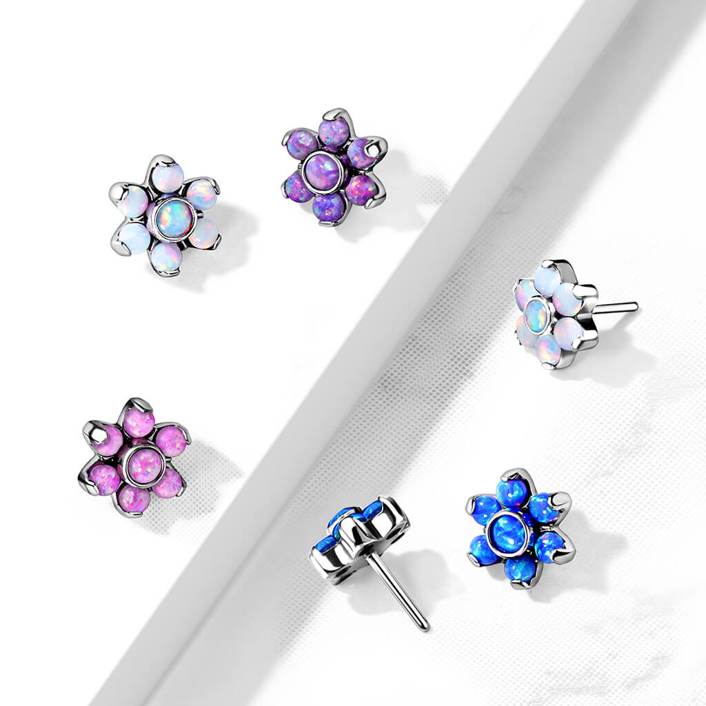 Titan Top Top Blume Opal Silber Push-In - Image 6