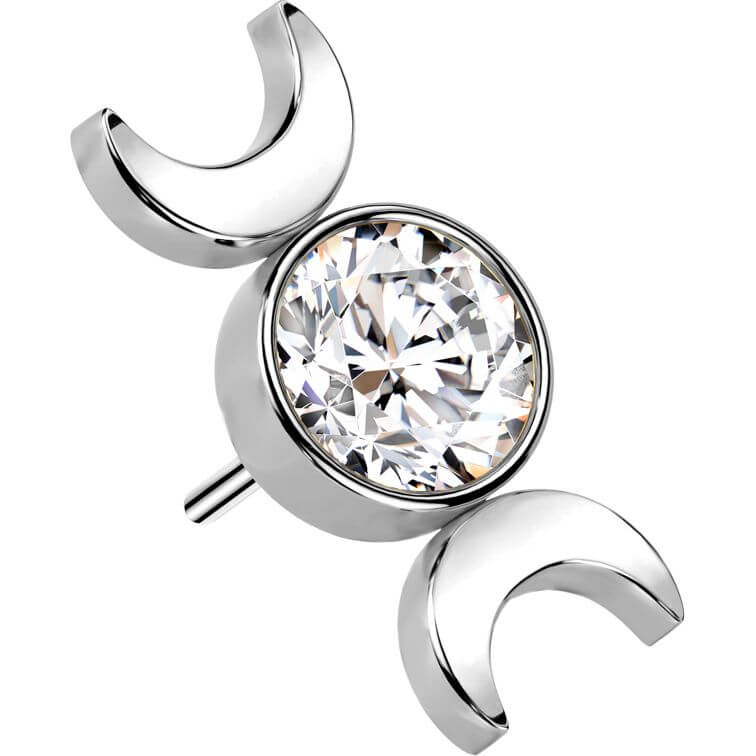 Titan Top Mond Zirkonia Zargenfassung Push-In - Image 4