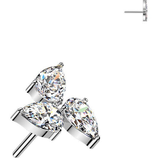 Titan Top Top Tropfen Zirkonia Windrad Push-In - Image 3