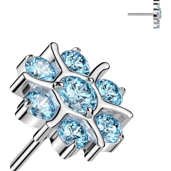 Titan Top Zirkonia Blume Push-In - Image 4