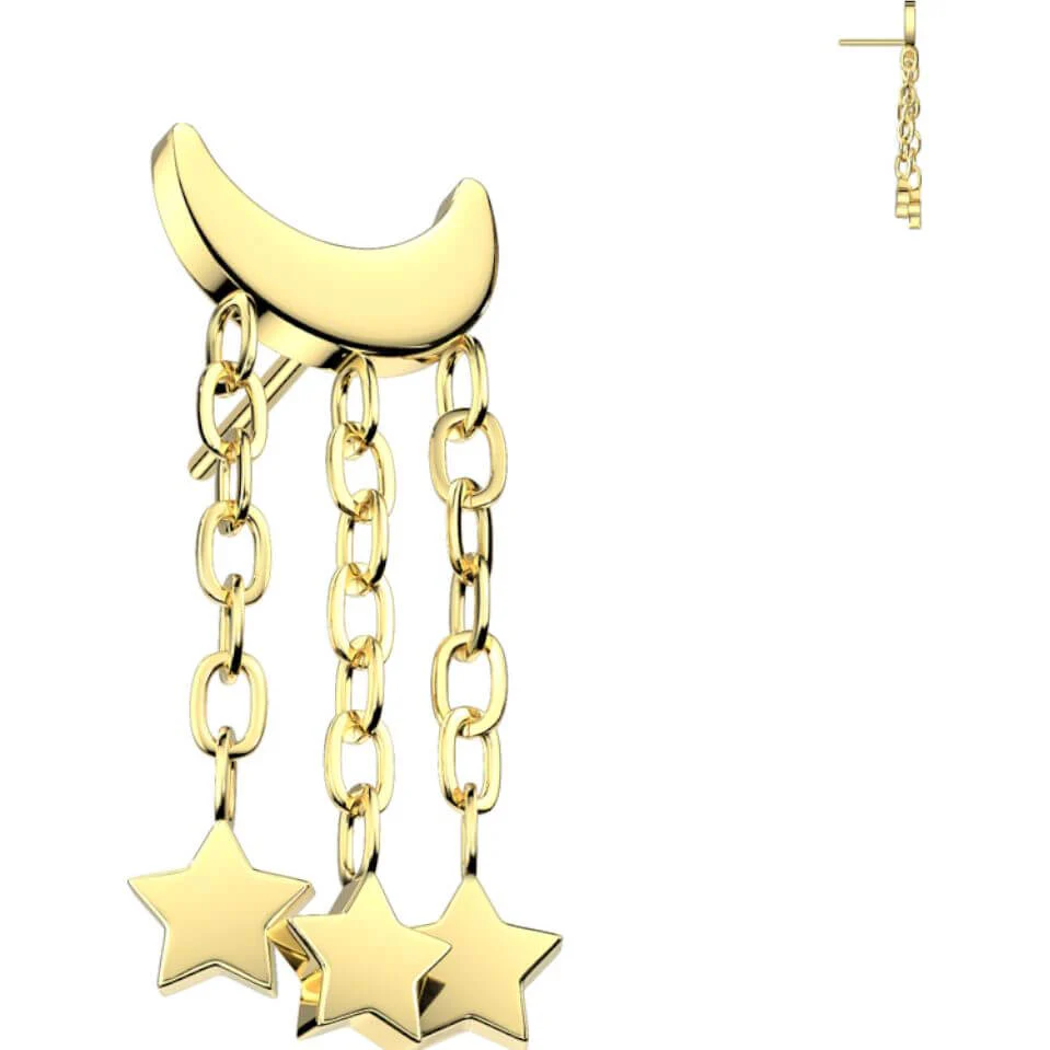 Titan Top Halbmond Sterne Kette Push-In