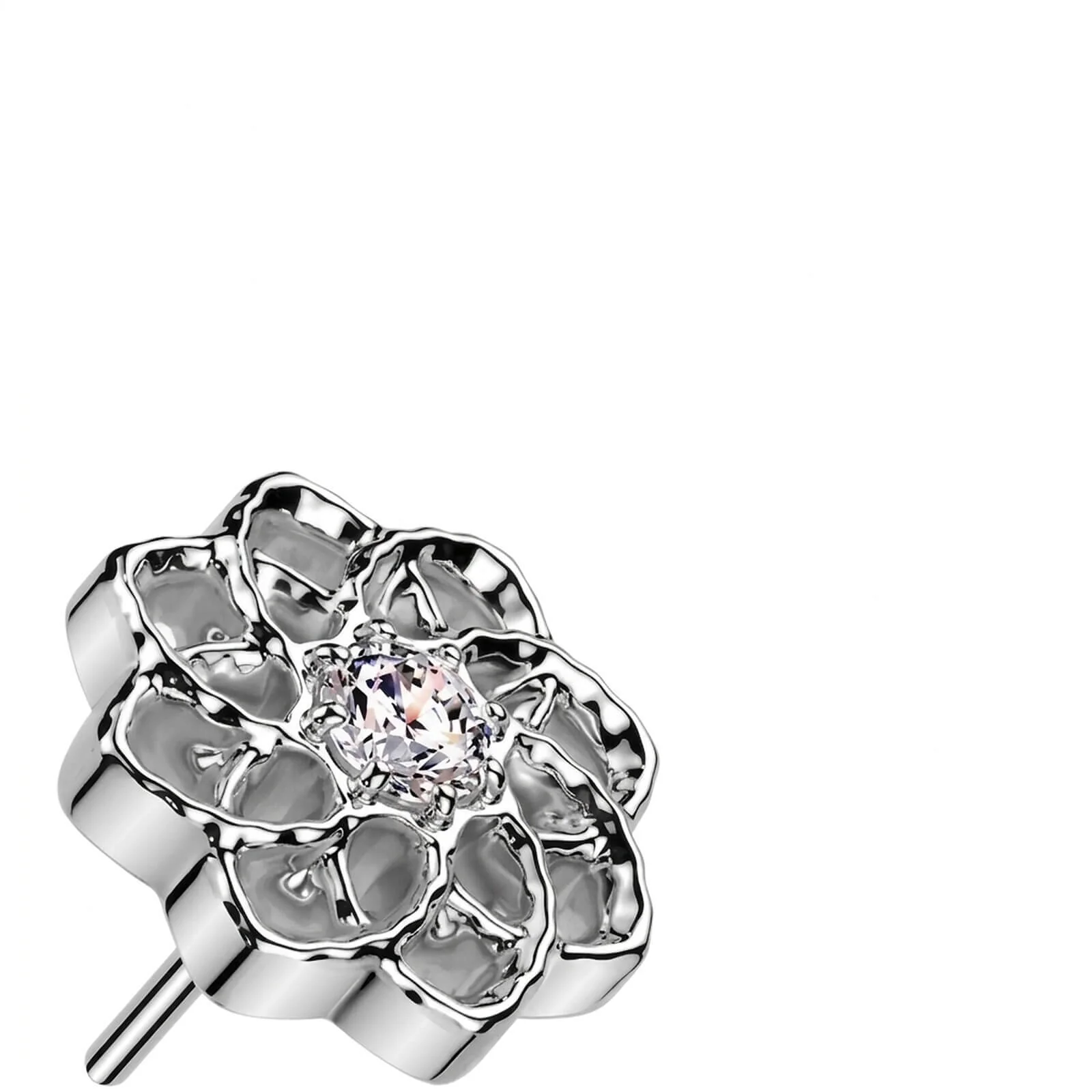 Titan Top Top Blume Zirkonia Push-In
