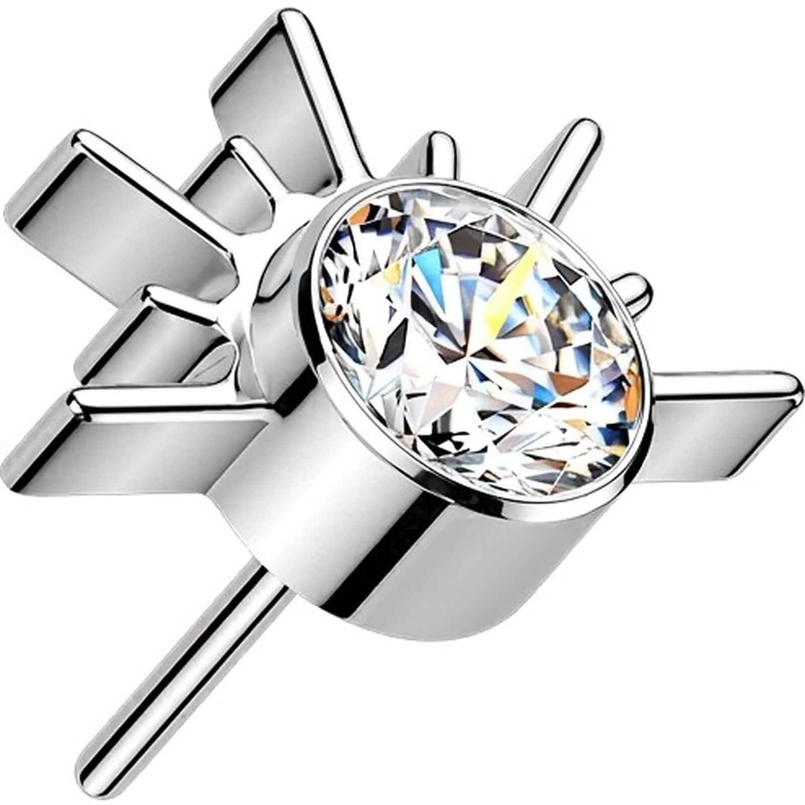 Titan Top Top Sonnenaufgang Zirkonia opal Push-In