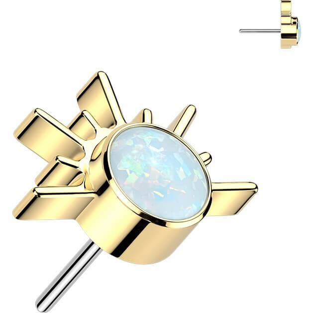Titan Top Top Sonnenaufgang Zirkonia opal Push-In - Image 3