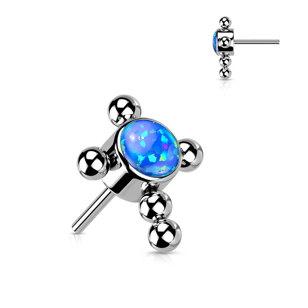 Titan Top Top Kreuz Zirkonia Opal Push-In - Image 5