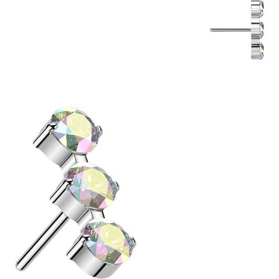 Titan Top Top 3 runde Zirkonia Push-In - Image 5