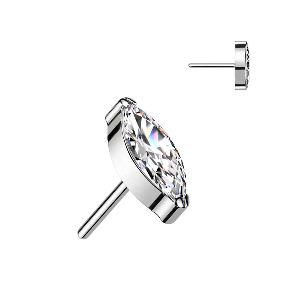 Titan Top Top Marquise Schliff Zirkonia Push-In - Image 2