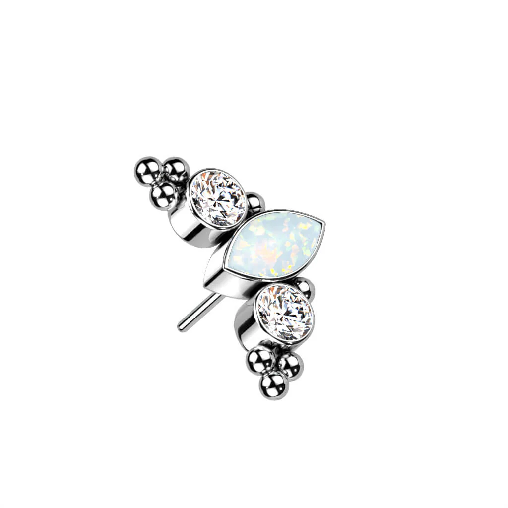 Titan Top Top 3 Zirkonia Opal Push-In - Image 2