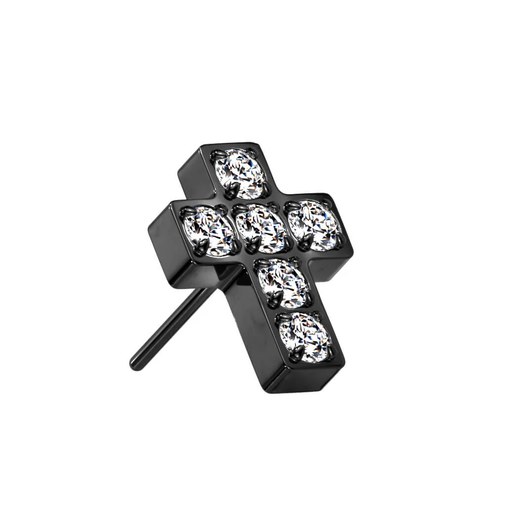 Titan Top Top Kreuz Zirkonia Push-In - Image 4