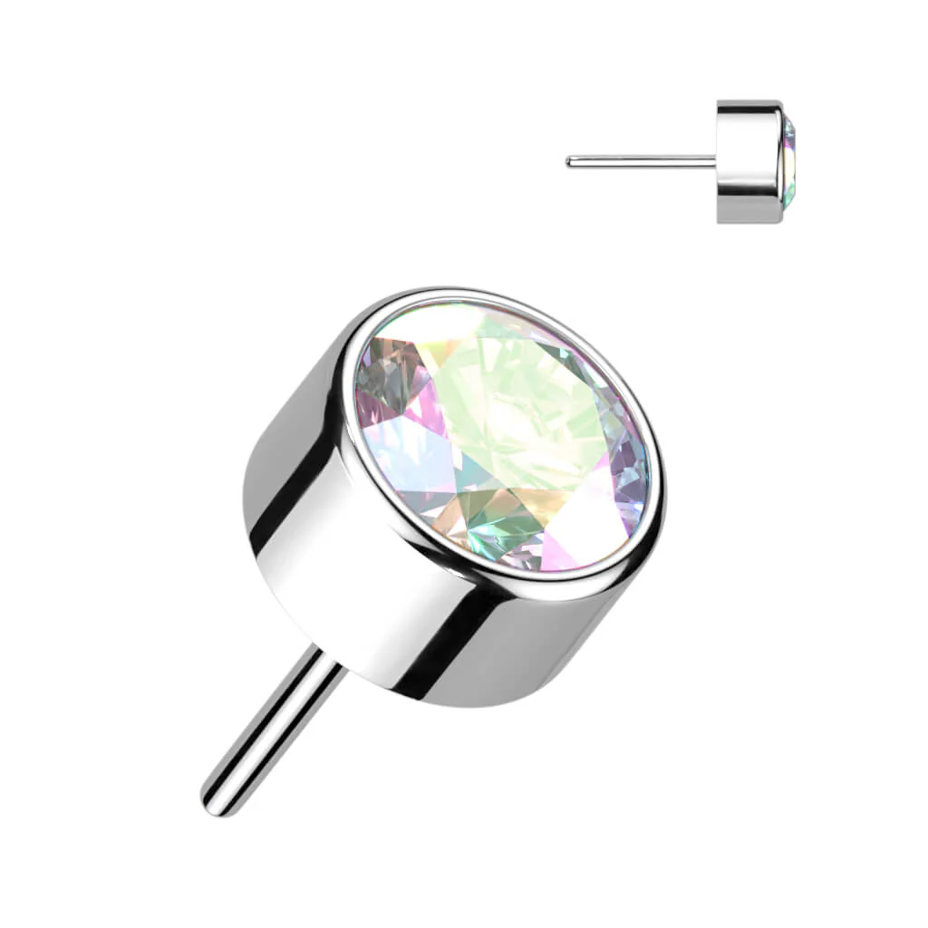Titan Top Top Zirkonia Opal Rund Push-In - Image 2