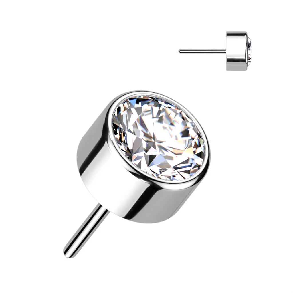 Titan Top Top Zirkonia Opal Rund Push-In - Image 3