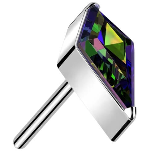 Titan Top Diamantform Opal Zirkonia Push-In - Image 8