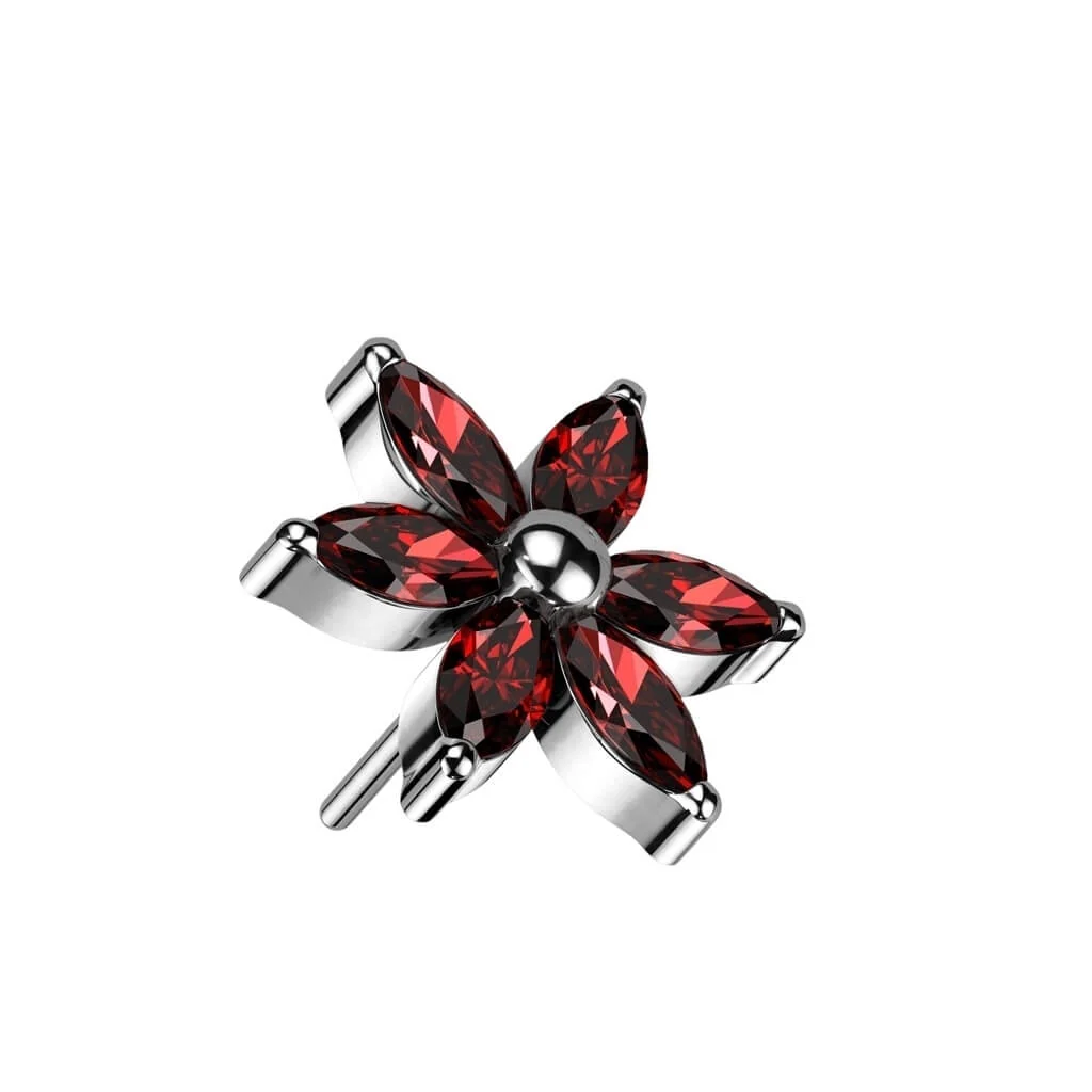Top Top Blume Marquise Schliff Zirkonia Push-In - Image 6