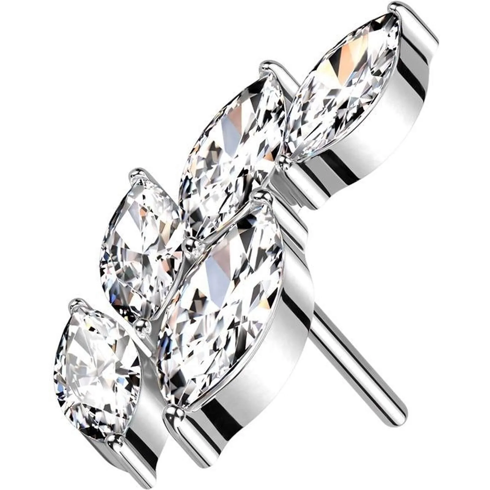 Top Top Weinreebe Zirkonia Push-In