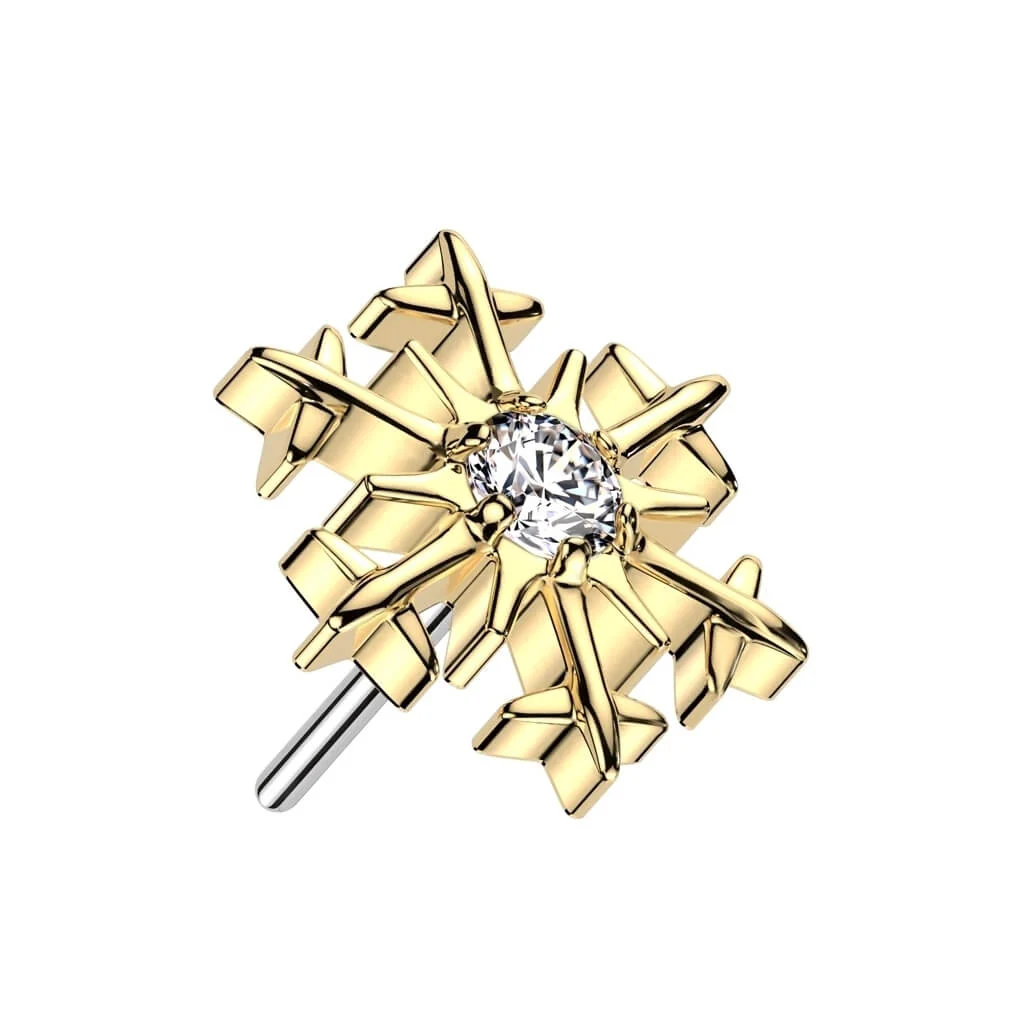 Top Top Schneeflocke Zirkonia Push-In - Image 3