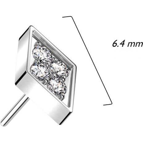 Titan Top Diamandform Zirkonia Push-In - Image 4