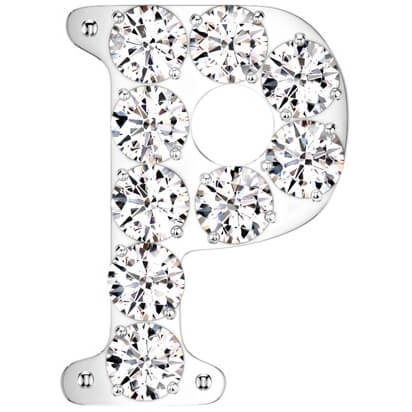 Titan Top Alphabet Buchstabe Zirkonia Initialie Push-In - Image 17