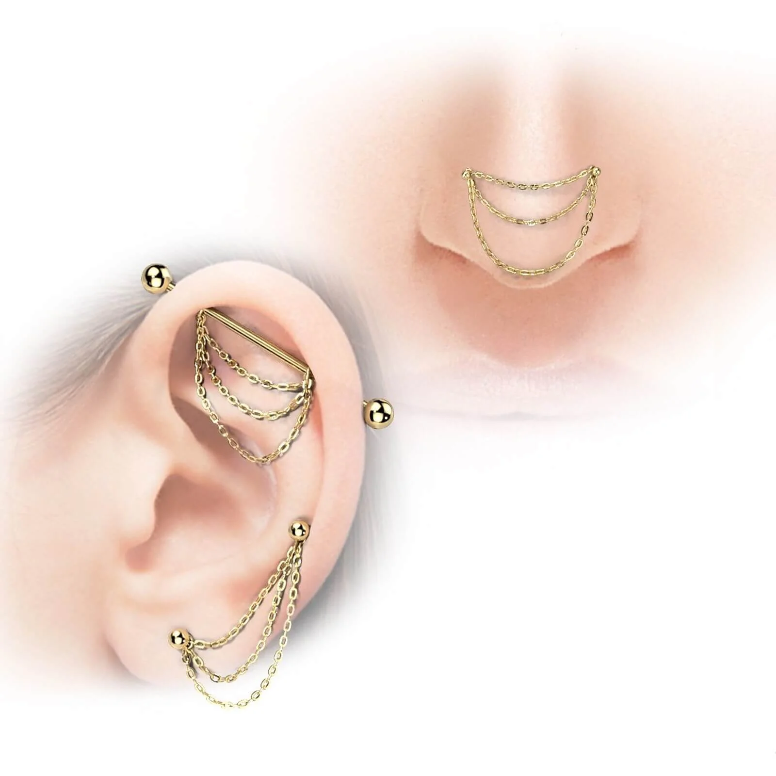 Titan Top Verbindung Dreifachkette mit 2 O-Ringen - Image 2