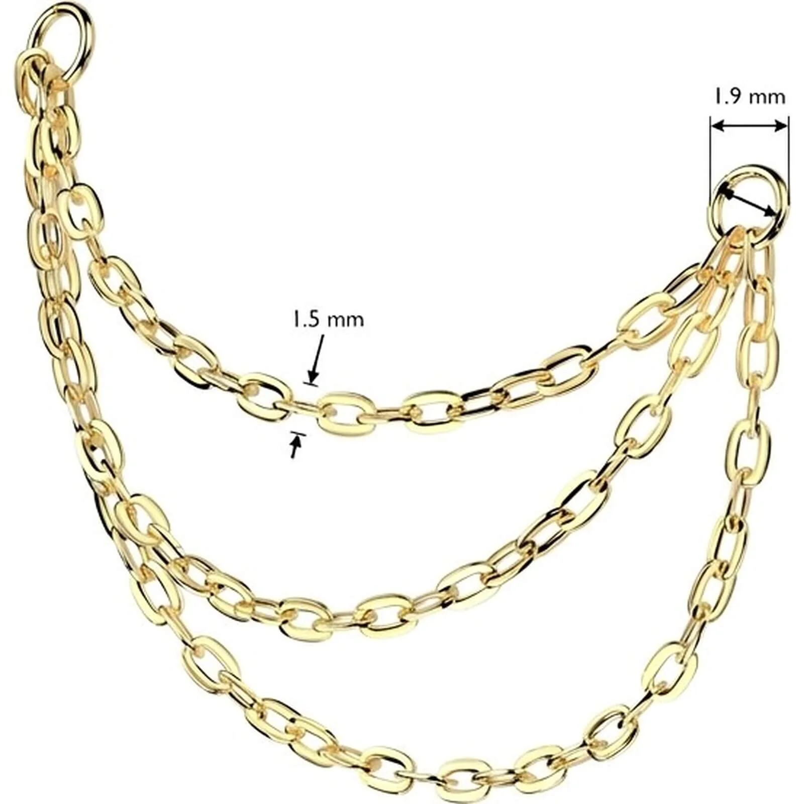 Titan Top Verbindung Dreifachkette mit 2 O-Ringen - Image 6