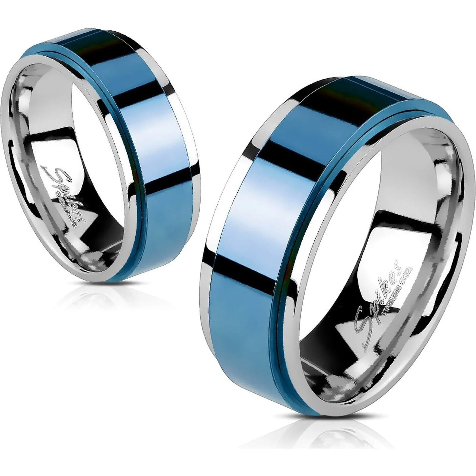 Fingerring Blau Silber