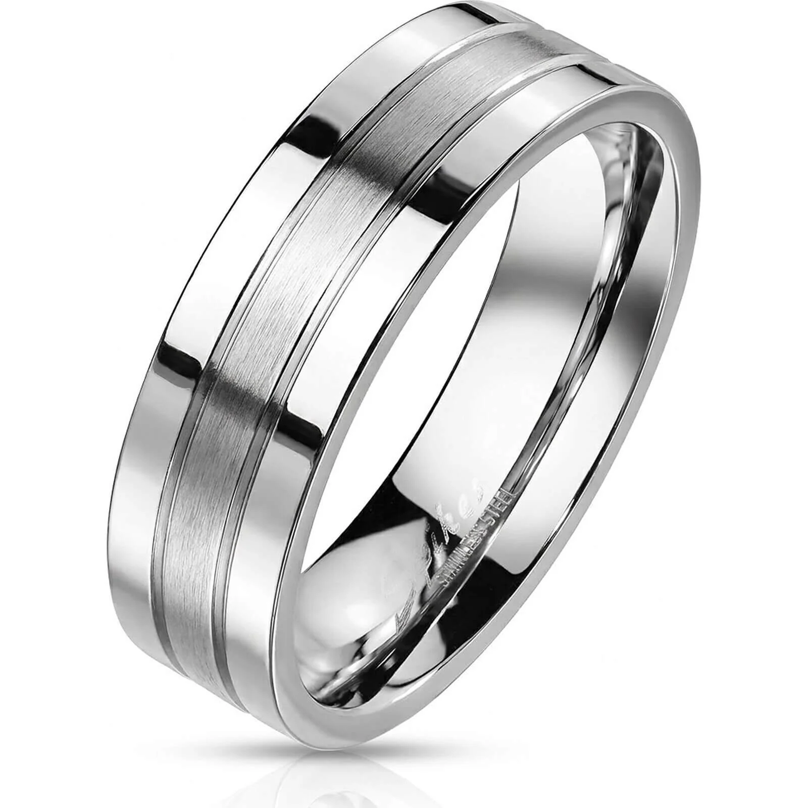 Fingerring Doppellinie Silber