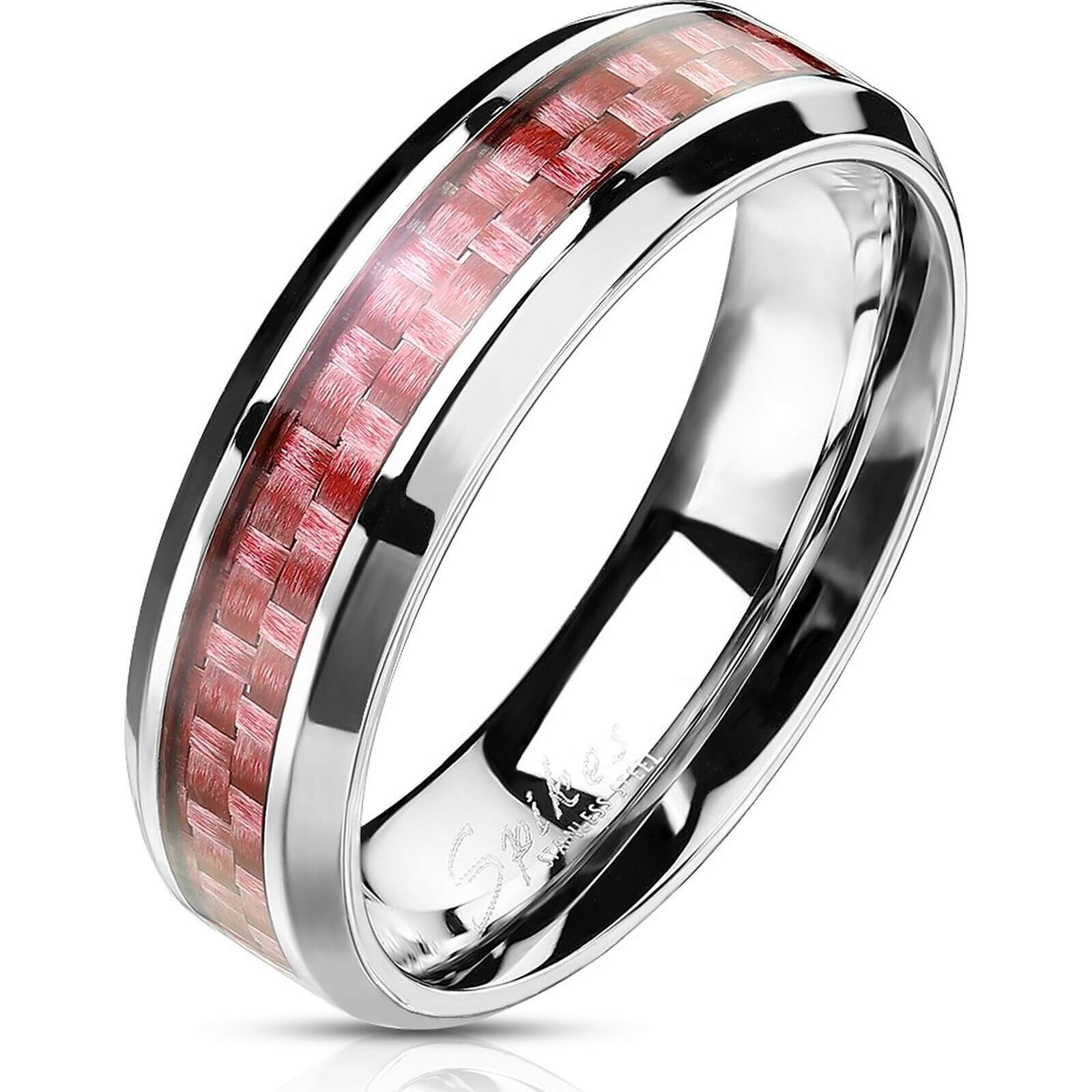 Fingerring Karbon Silber