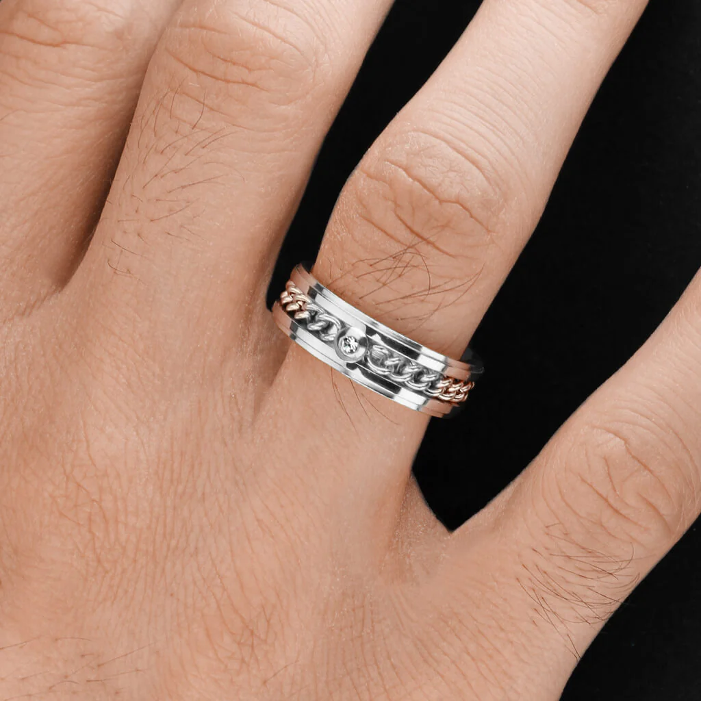 Fingerring Kette Zirkonia Silber - Image 3