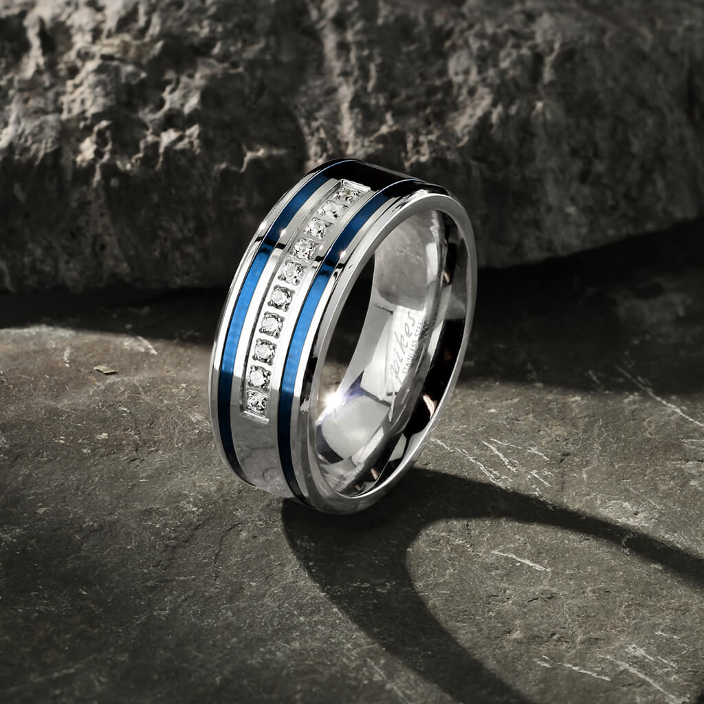 10 Zirkonia Blau Silber - Image 4