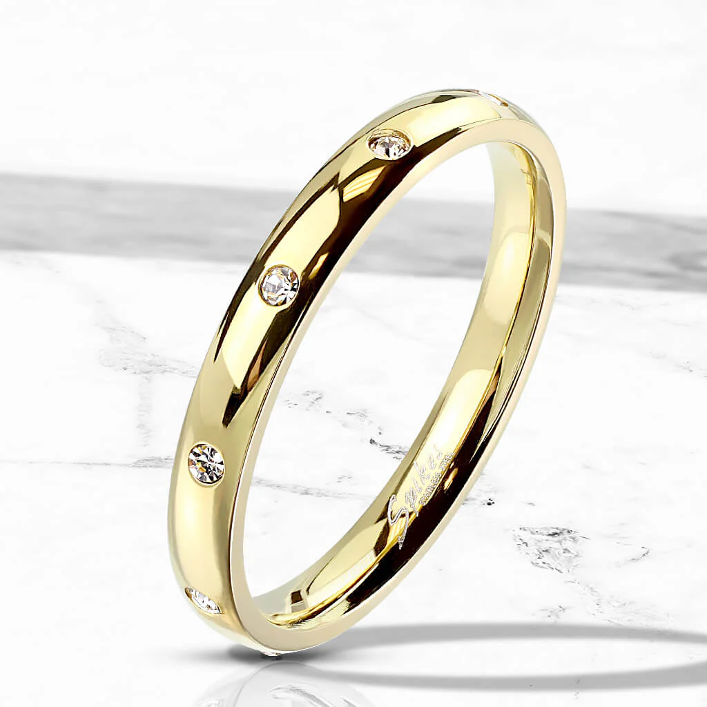 Fingerring 10 Zirkonia Gold - Image 2
