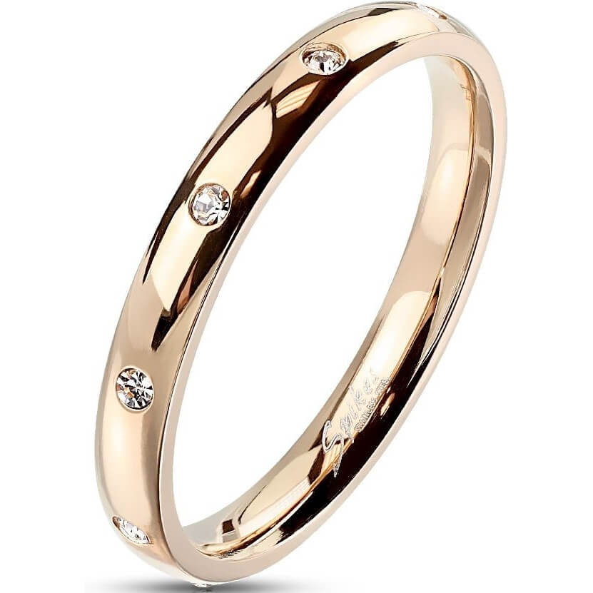 Fingerring 10 Zirkonia Roségold