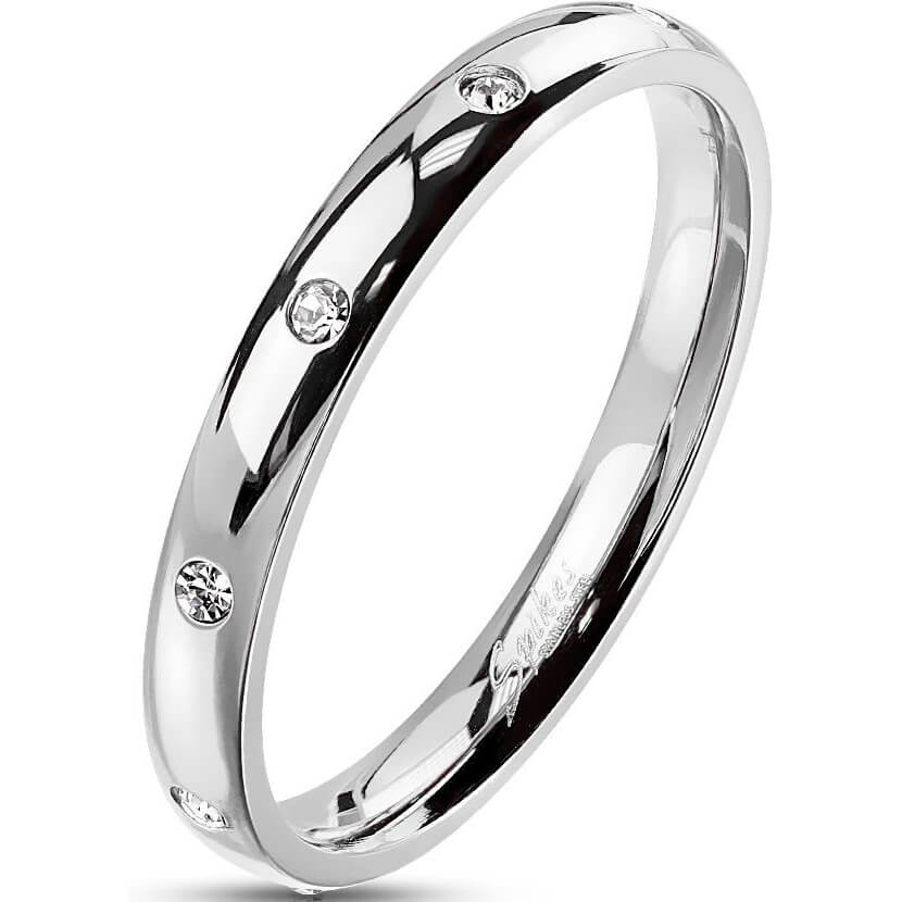 Fingerring 10 Zirkonia Silber