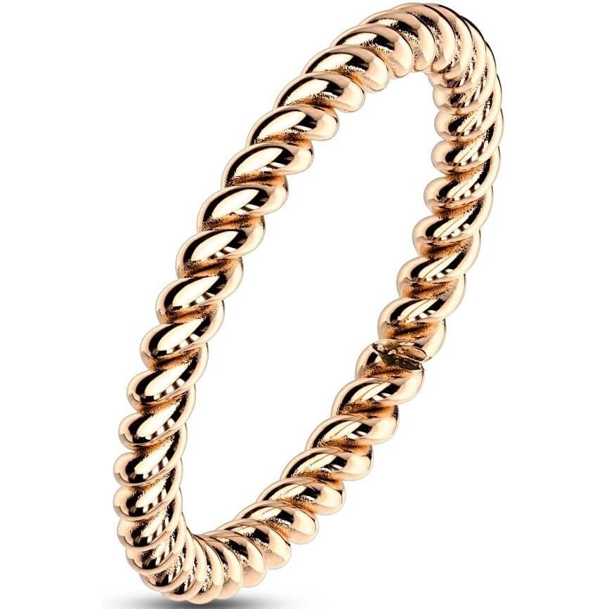 Fingerring Geflochten Roségold