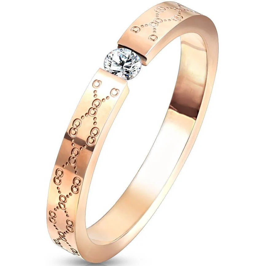 Fingerring Zirkonia Roségold
