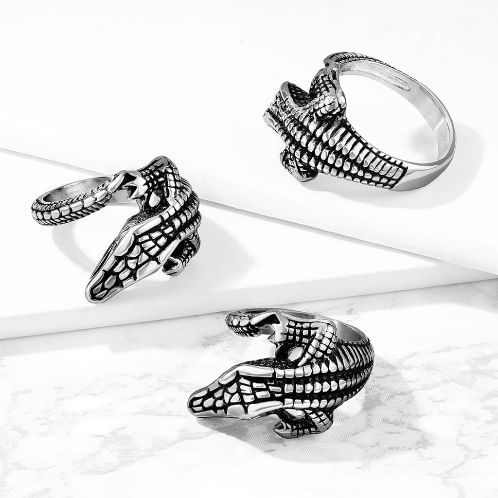 Fingerring Alligator Silber - Image 2