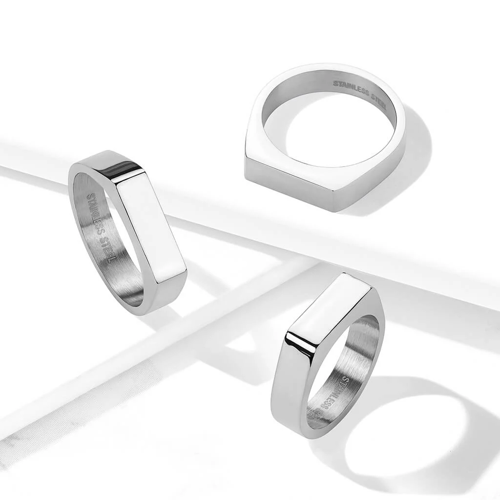 Fingerring Rechteck Silber - Image 2