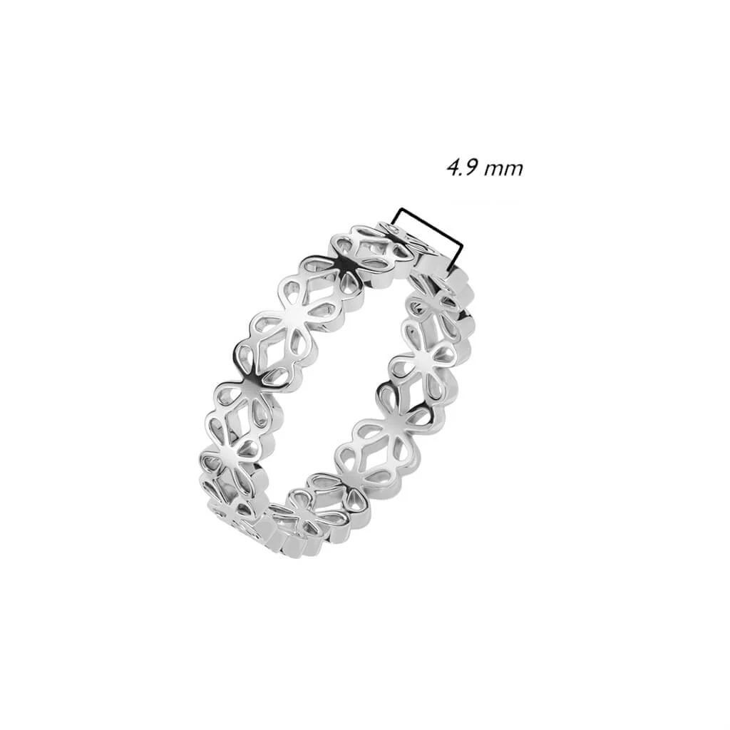 Fingerring Blumen Silber - Image 2